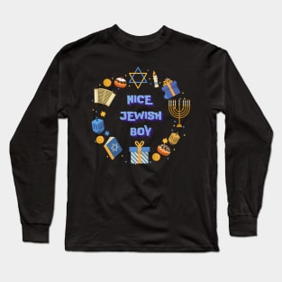 nice jewish boy 2023 hanukkah clothing Long Sleeve T-Shirt